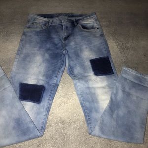 Cute new jeans’ with 2 dark patches
